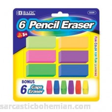 BAZIC Neon Eraser Sets 12 Pack by Bazic